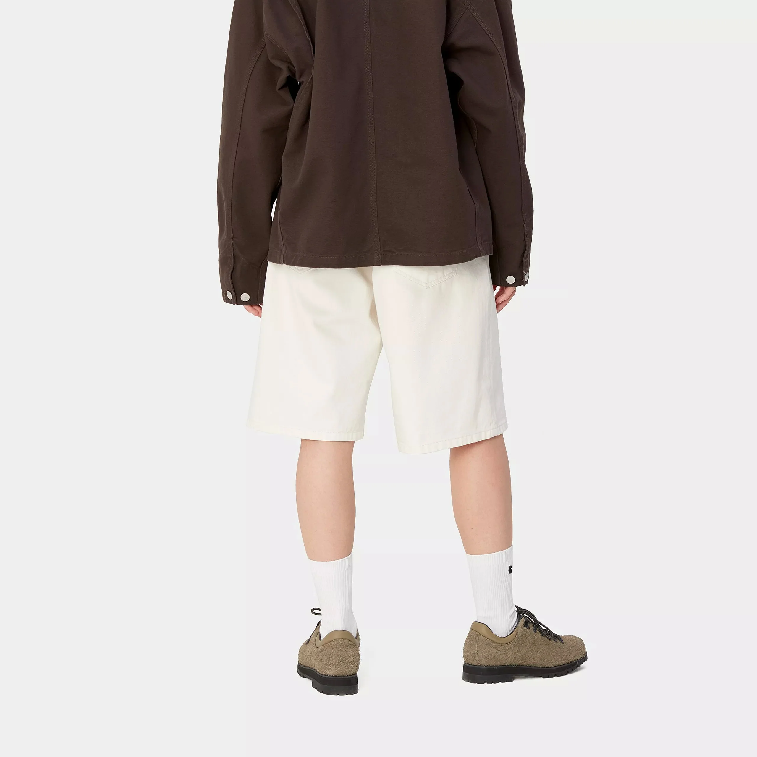 Carhartt WIP W' Brandon Short 100% Cotton 'Smith' Denim, 13.5 oz (White rinsed) - Image 4