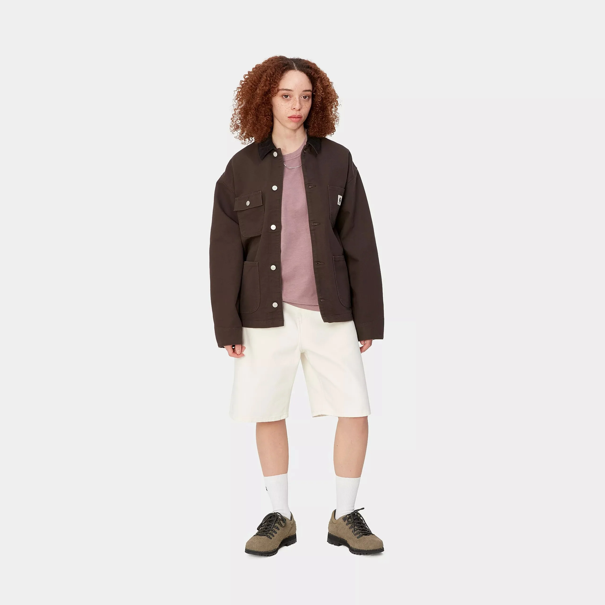 Carhartt WIP W' Brandon Short 100% Cotton 'Smith' Denim, 13.5 oz (White rinsed) - Image 6