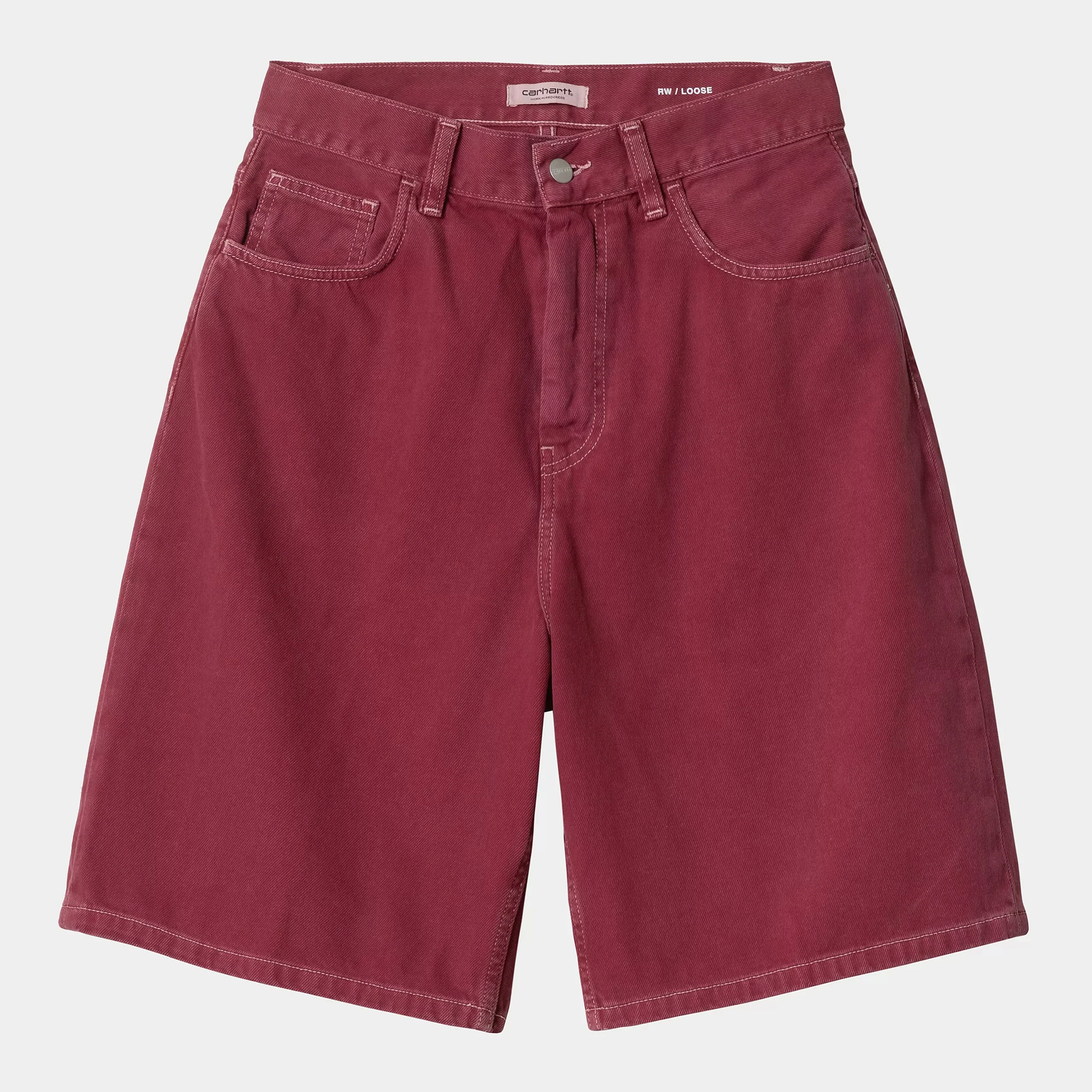 Carhartt WIP W' Brandon Short Cotton Clark Twill, 10.5 oz (Mulberry stone dyed) - Image 2