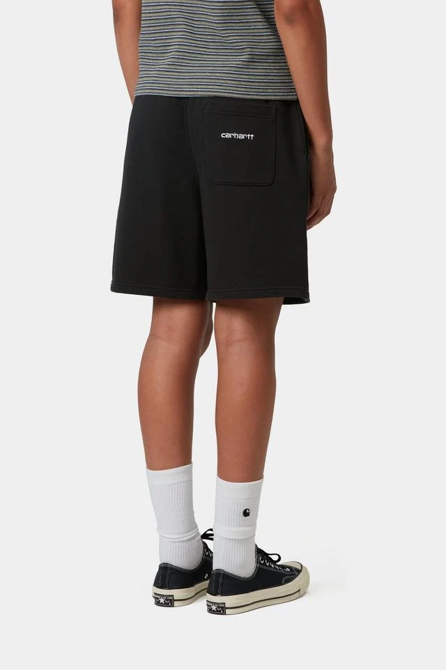 Carhartt WIP W' Brenta Sweat Short Cotton Sweat, 400 g/m² (Black / White heavy stone wash) - Image 3