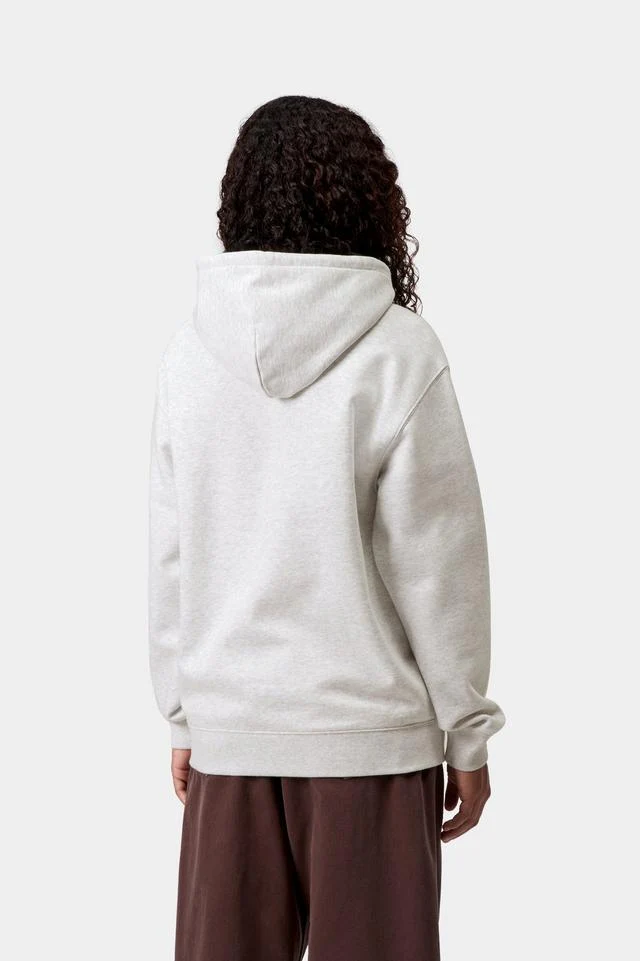 Carhartt WIP W' Hooded Carhartt Cotton/Polyester Sweat, 340 g/m² (Ash Heather /  Citadel) - Image 4