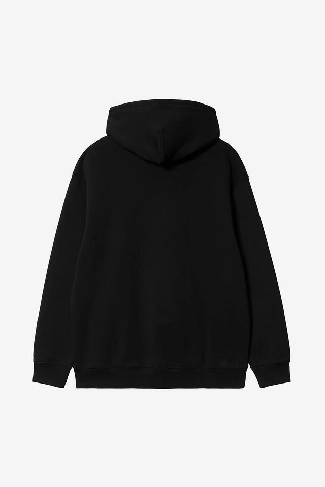 Carhartt WIP W' Hooded Carhartt Cotton/Polyester Sweat, 340 g/m² (Black / White) - Image 2
