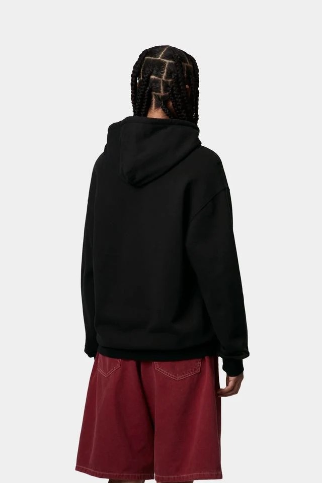 Carhartt WIP W' Hooded Carhartt Cotton/Polyester Sweat, 340 g/m² (Black / White) - Image 4