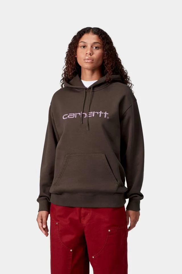Carhartt WIP W' Hooded Carhartt Cotton/Polyester Sweat, 340 g/m² (Vitola / Phlox) - Image 3