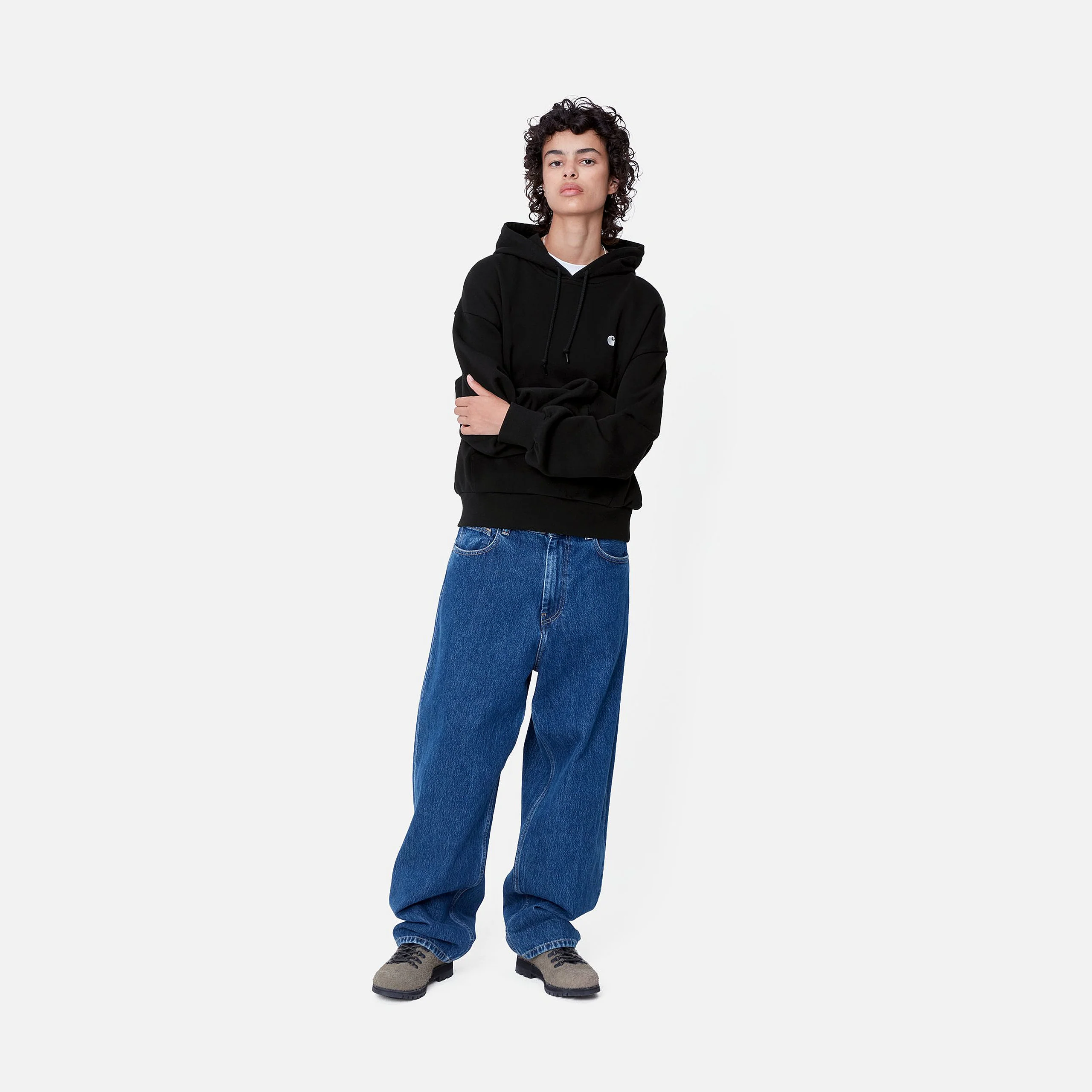 Carhartt Wip W' Hooded Casey (Black/Silver) - Image 5