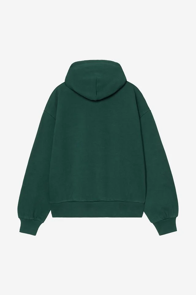 Carhartt WIP W' Hooded Casey Sweatshirt Cotton Sweat, 420 g/m² (Dark Fir / Silver) - Image 2