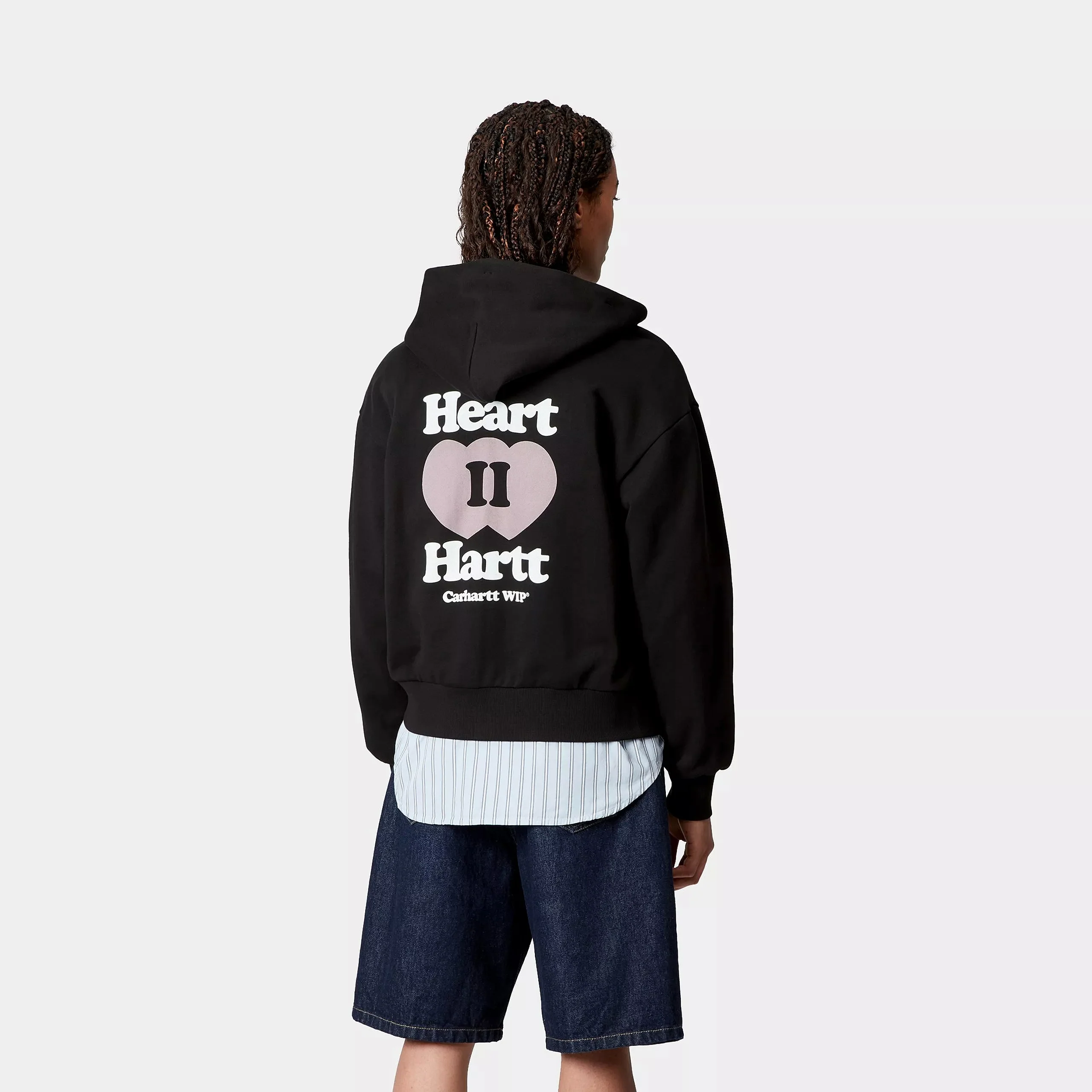Carhartt WIP W' Hooded Heart II Hartt Jacket Cotton Sweat, 420 g/m² (Black) - Image 4