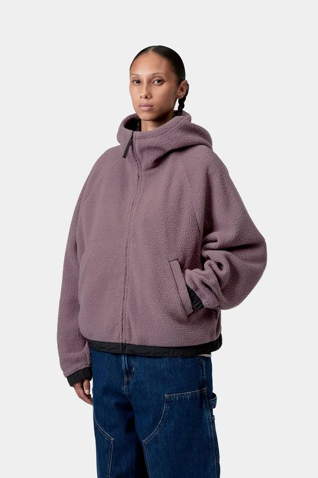 Carhartt WIP W' Hooded Helix Fleece Jacket Polyester Fleece, 250 g/m² (Phlox / Porphyry) - Image 3