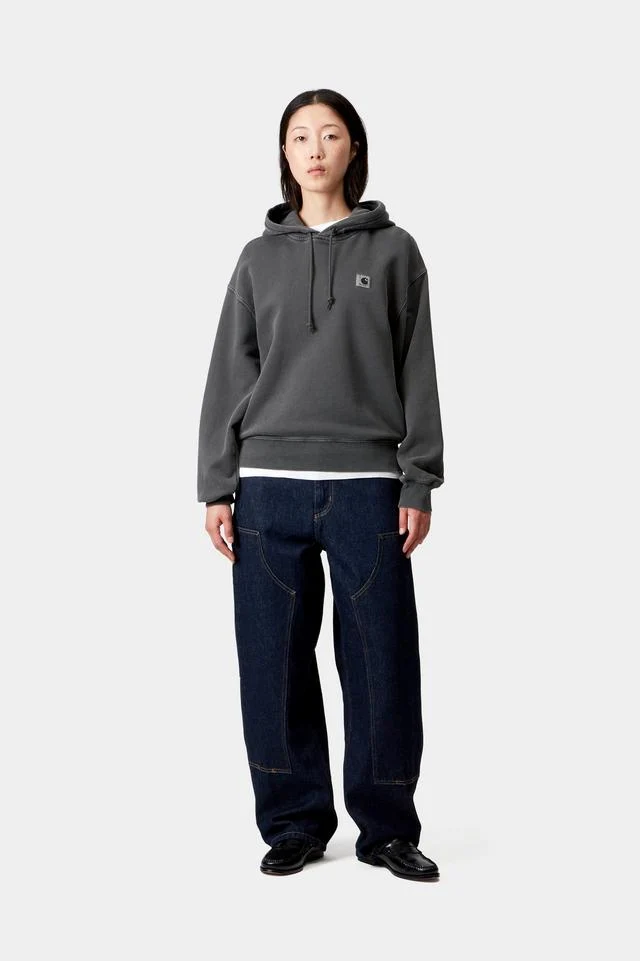 Carhartt WIP W' Hooded Nelson Cotton Sweat, 370 g/m² (Black garment dyed) - Image 5