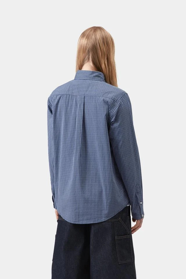 Carhartt WIP W' L/S Groff Shirt Cotton Poplin, 3.9 oz (Groff Check, Blue) - Image 4