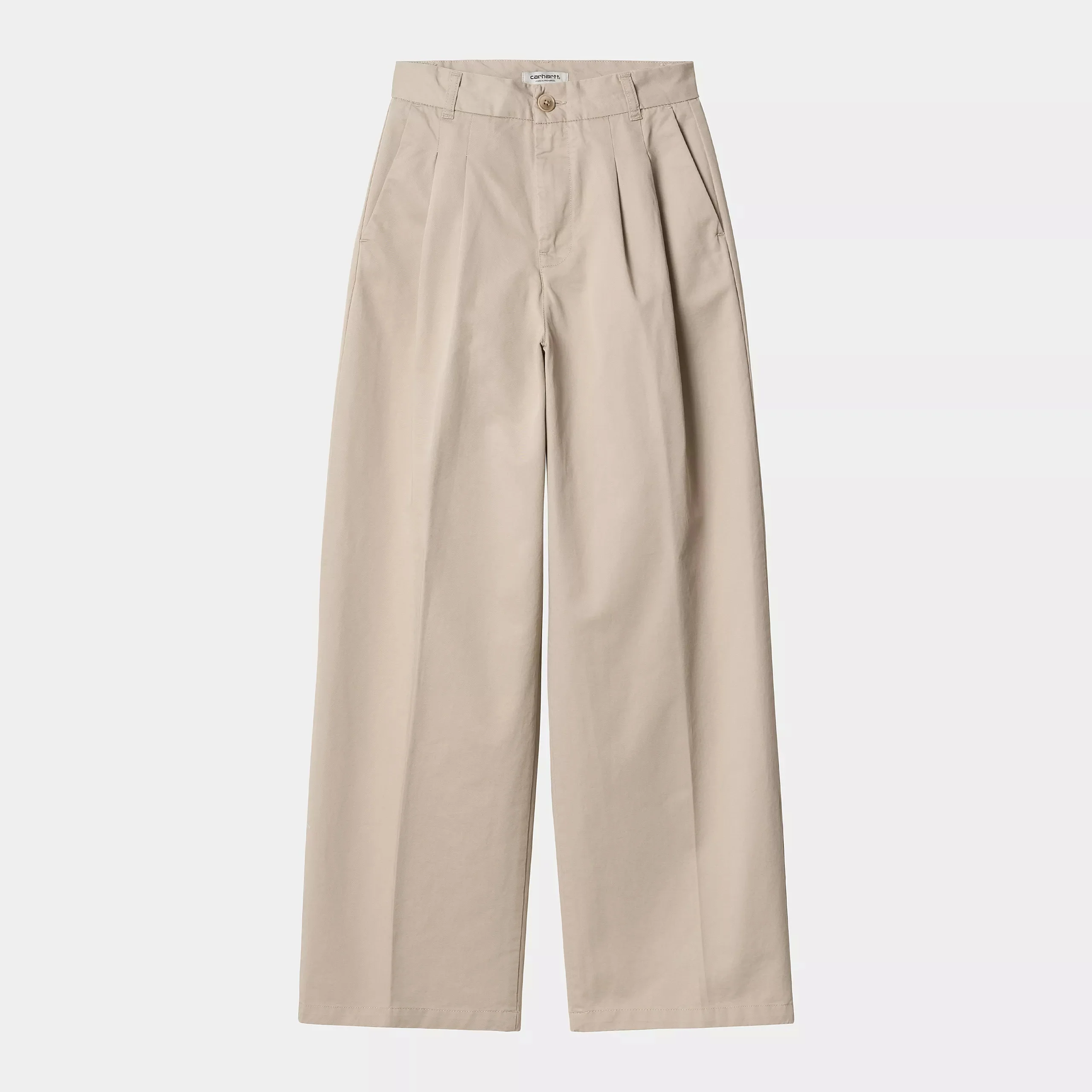 Carhartt WIP W' Leola Pant Cotton Lenexa Twill, 8 oz (Dusky Beige stone washed) - Image 2