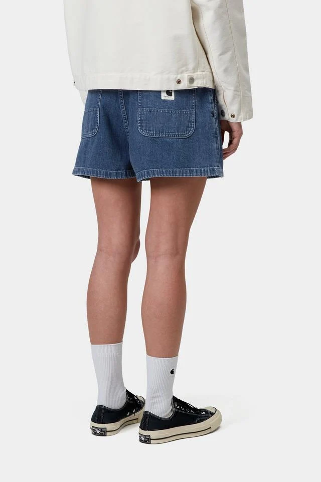 Carhartt WIP W' Lova Short Cotton Denim, 8.5 oz (Blue stone washed) - Image 3