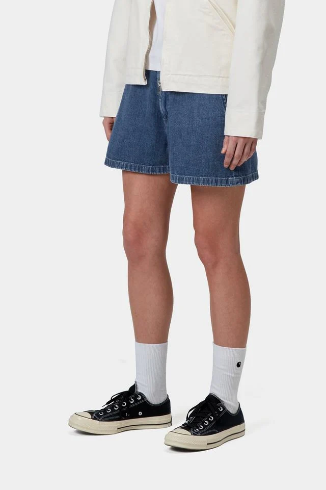 Carhartt WIP W' Lova Short Cotton Denim, 8.5 oz (Blue stone washed) - Image 4