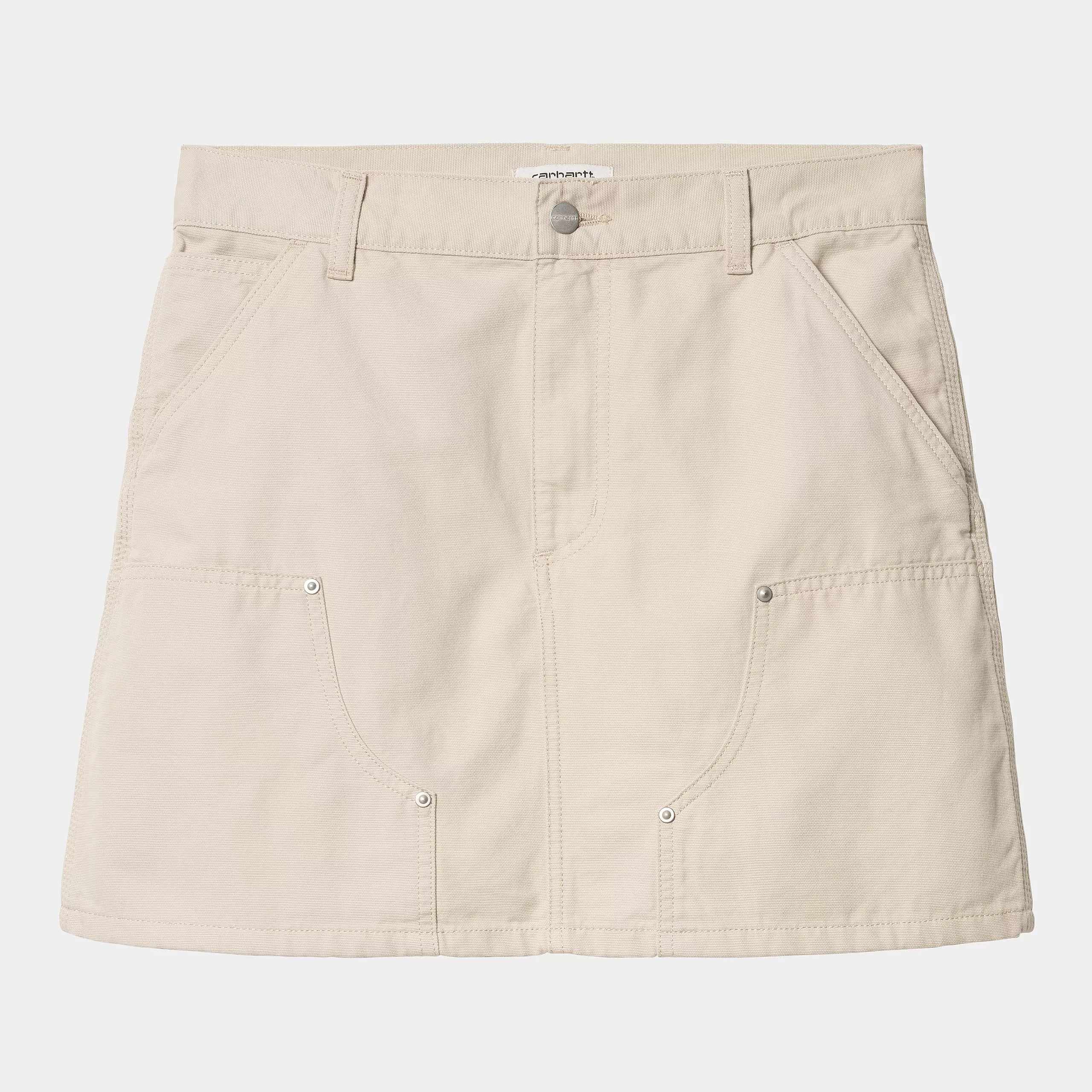 Carhartt WIP W' Maeve Double Knee Skirt 100% Cotton 'Hubbard' Canvas, 9 oz (Fleur De Sel stone washed) - Image 2