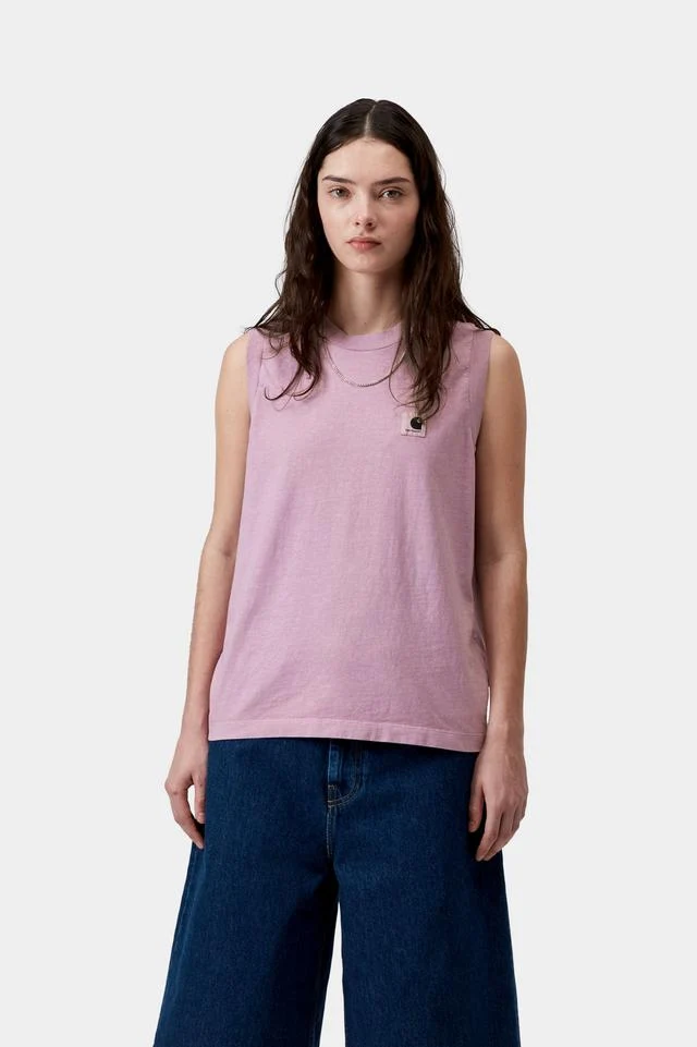 Carhartt WIP W' Nelson A-Shirt Organic Cotton Single Jersey, 220 g/m² (Gentle Purple garment dyed) - Image 3