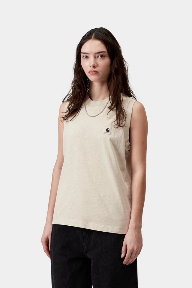 Carhartt WIP W' Nelson A-Shirt Organic Cotton Single Jersey, 220 g/m² (Stone garment dyed) - Image 3