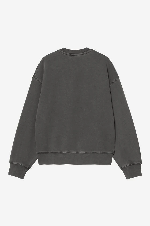 Carhartt WIP W' Nelson Sweatshirt Cotton Sweat, 370 g/m² (Black garment dyed) - Image 2