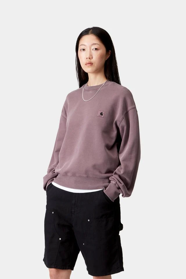 Carhartt WIP W' Nelson Sweatshirt Cotton Sweat, 370 g/m² (Phlox garment dyed) - Image 3