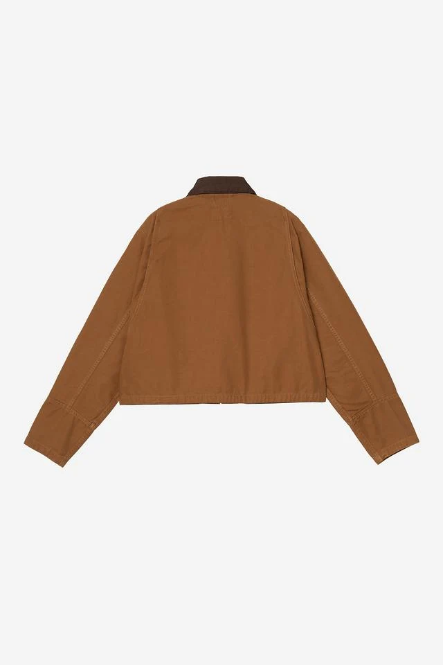 Carhartt WIP W' Prescott Jacket 100% Cotton 'Hubbard' Canvas, 9 oz (Hamilton Brown / Tobacco garment dyed) - Image 2
