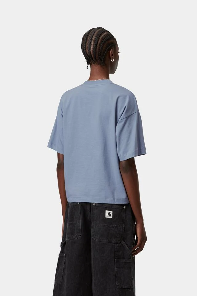 Carhartt WIP W' S/S Chester T-Shirt Organic Cotton Single Jersey, 150 g/m² (Gentle Blue) - Image 4