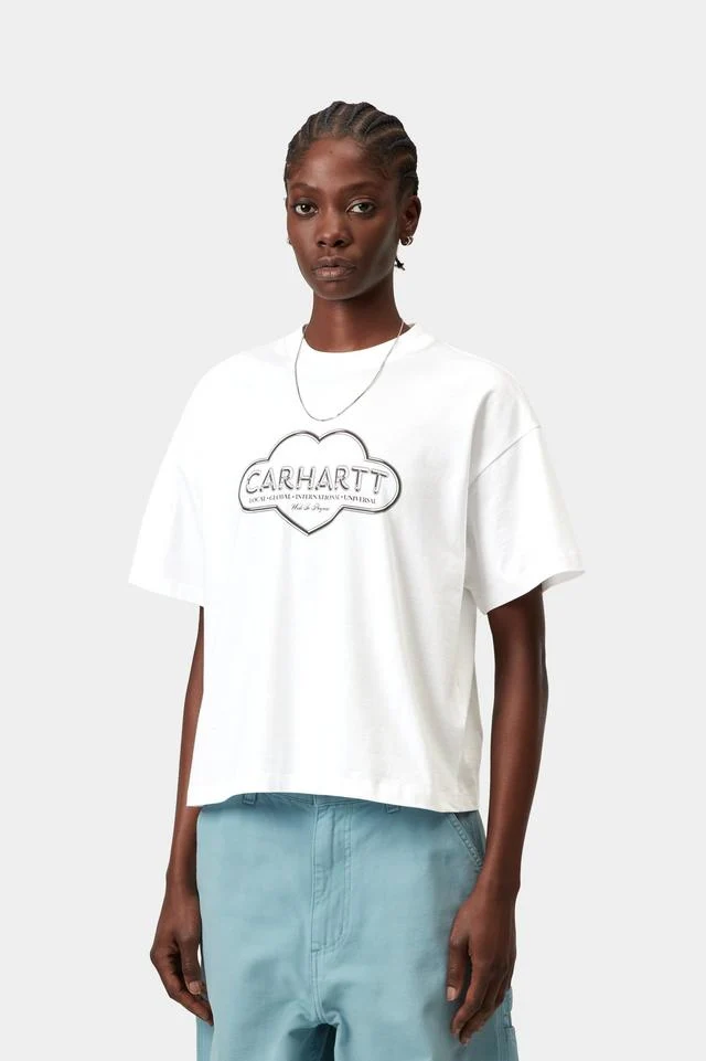Carhartt WIP W' S/S Cloud Heart T-Shirt Organic Cotton Single Jersey, 165 g/m² (White) - Image 3