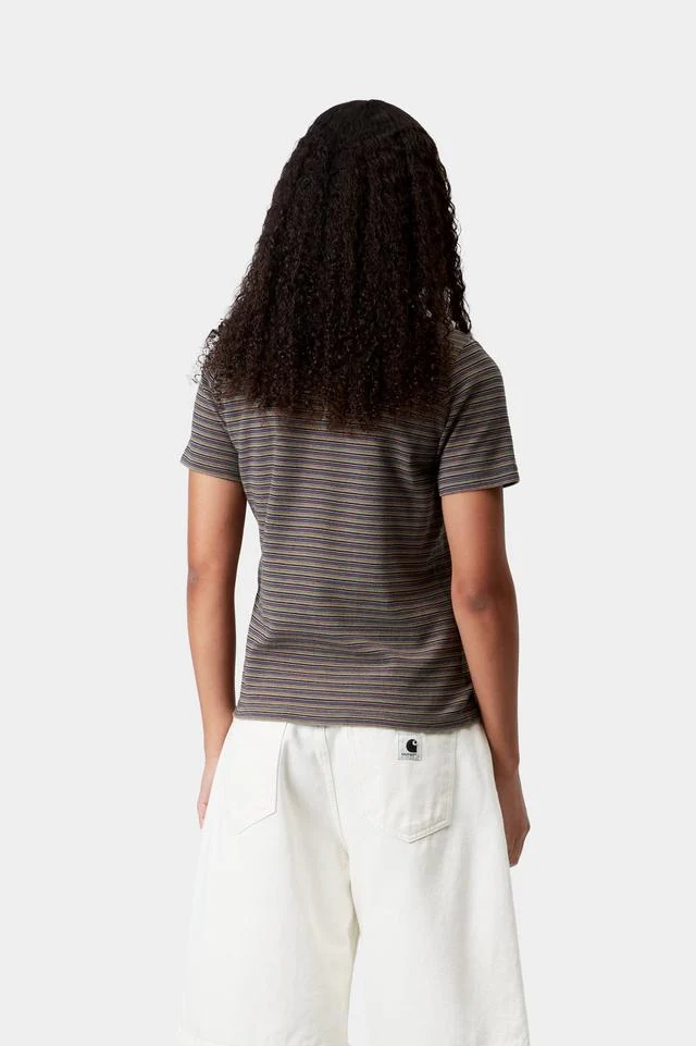Carhartt WIP W' S/S Dion Polo Cotton Waffle, 230 g/m² (Dion Stripe, Lily) - Image 4