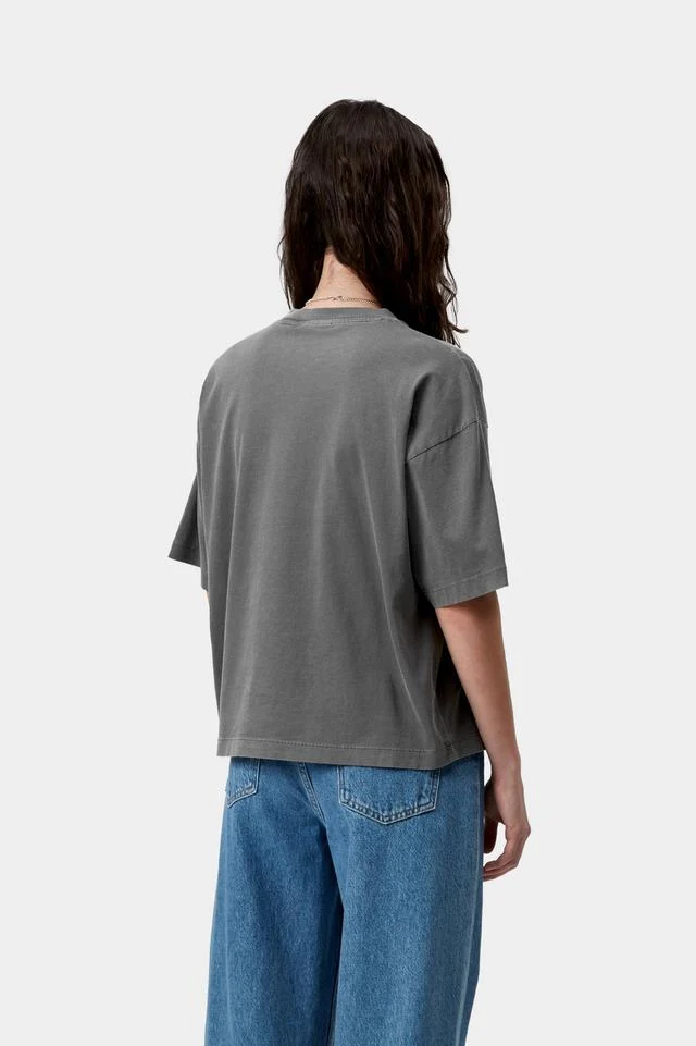 Carhartt WIP W' S/S Nelson T-Shirt Organic Cotton Single Jersey, 165 g/m² (Black garment dyed) - Image 4