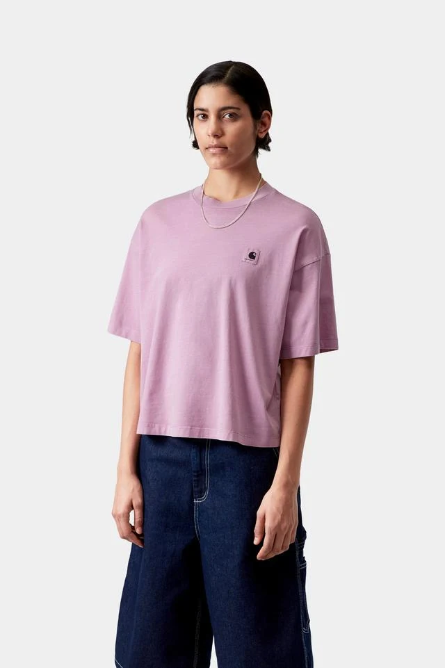 Carhartt WIP W' S/S Nelson T-Shirt Organic Cotton Single Jersey, 165 g/m² (Gentle Purple garment dyed) - Image 3