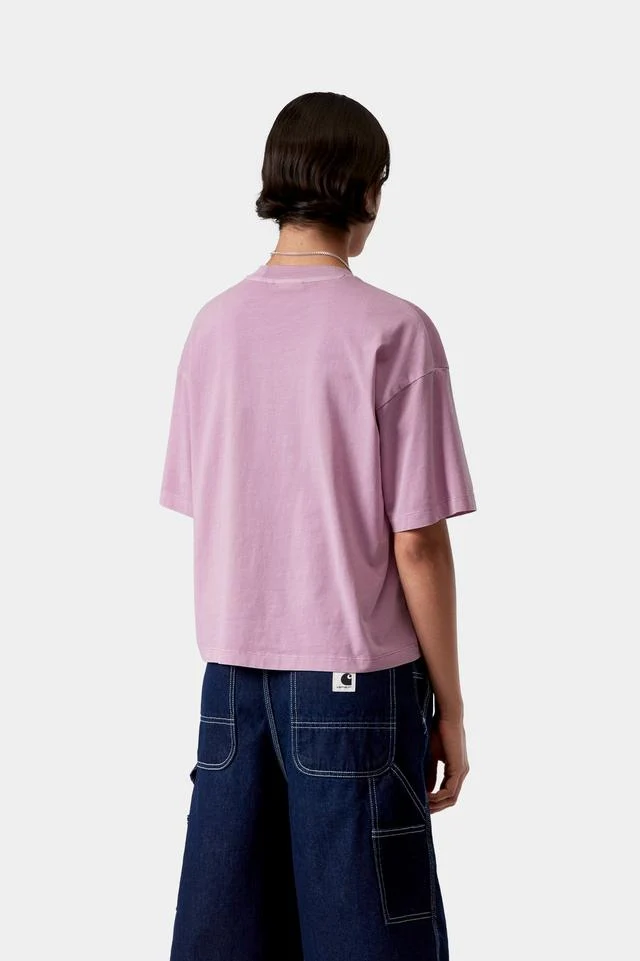 Carhartt WIP W' S/S Nelson T-Shirt Organic Cotton Single Jersey, 165 g/m² (Gentle Purple garment dyed) - Image 4