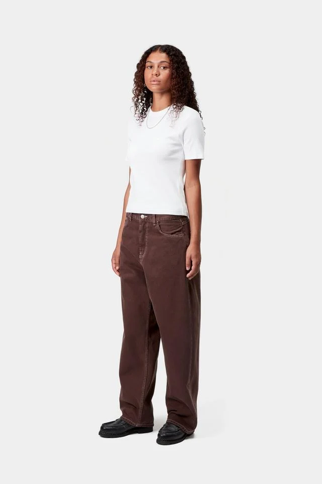 Carhartt WIP W' S/S Philipa T-Shirt Cotton/Elastane Ribbing 2X1, 245 g/m² (White) - Image 5