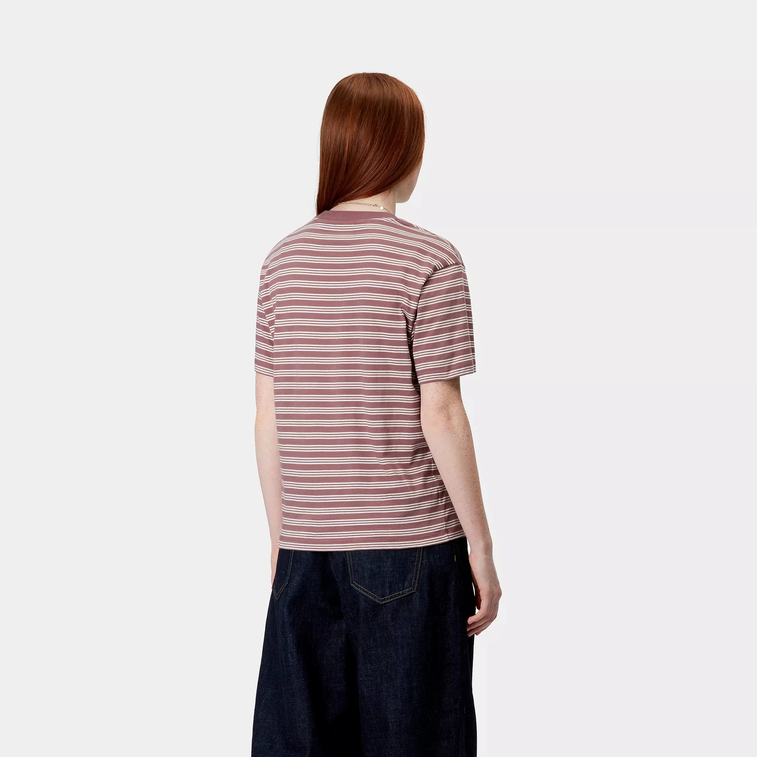 Carhartt WIP W' S/S Sydney T-Shirt Organic Cotton Single Jersey (Dusky Pink) - Image 4
