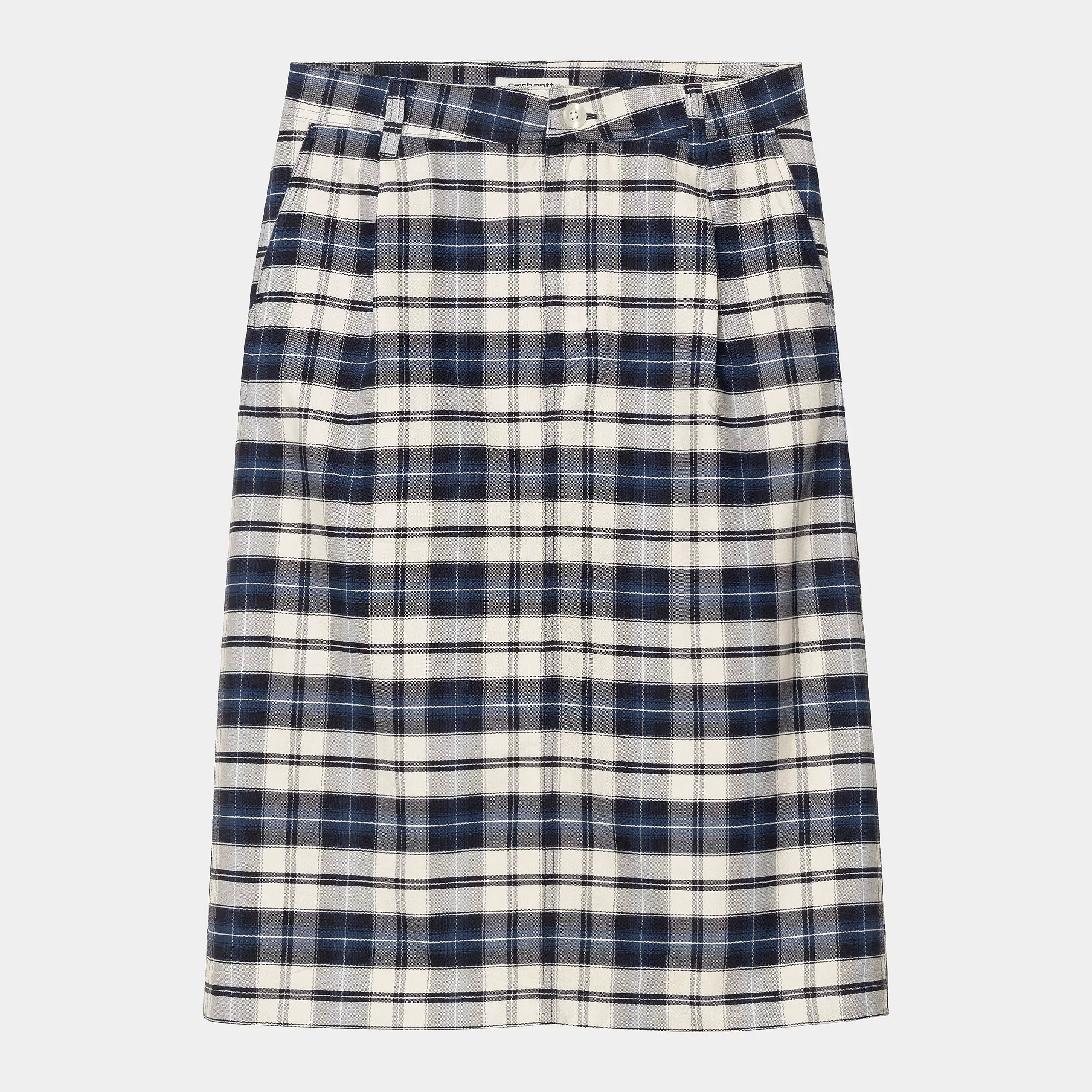 Carhartt WIP W' Tarbell Skirt Cotton Oxford, 4.7 oz Tarbell Check (Dark Navy / White) - Image 2