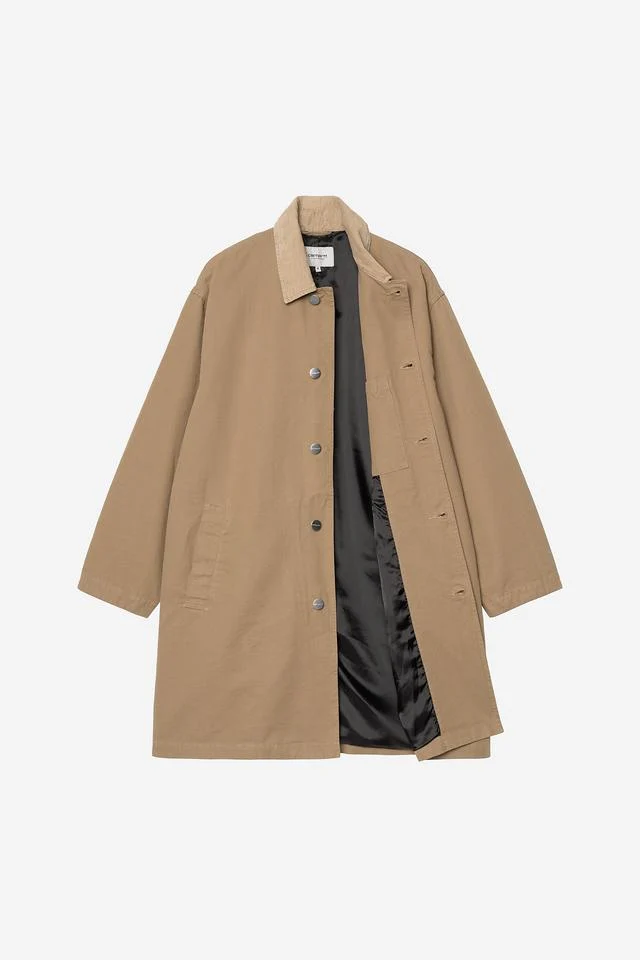 Carhartt WIP Webster Coat 100% Cotton 'Hubbard' Canvas, 9 oz (Leather/Leather rinsed) - Image 3