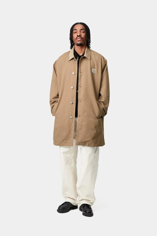 Carhartt WIP Webster Coat 100% Cotton 'Hubbard' Canvas, 9 oz (Leather/Leather rinsed) - Image 4