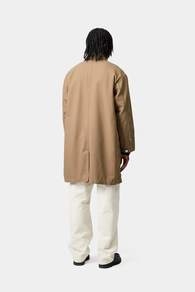 Carhartt WIP Webster Coat 100% Cotton 'Hubbard' Canvas, 9 oz (Leather/Leather rinsed) - Image 5