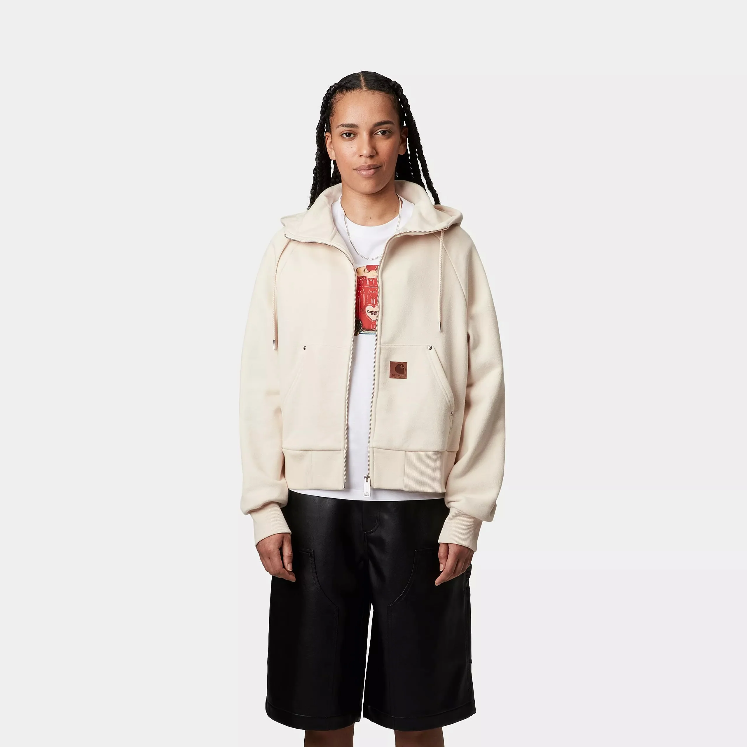 Carhartt WIP W'Hooded Eldon Jacket (Natural) - Image 3