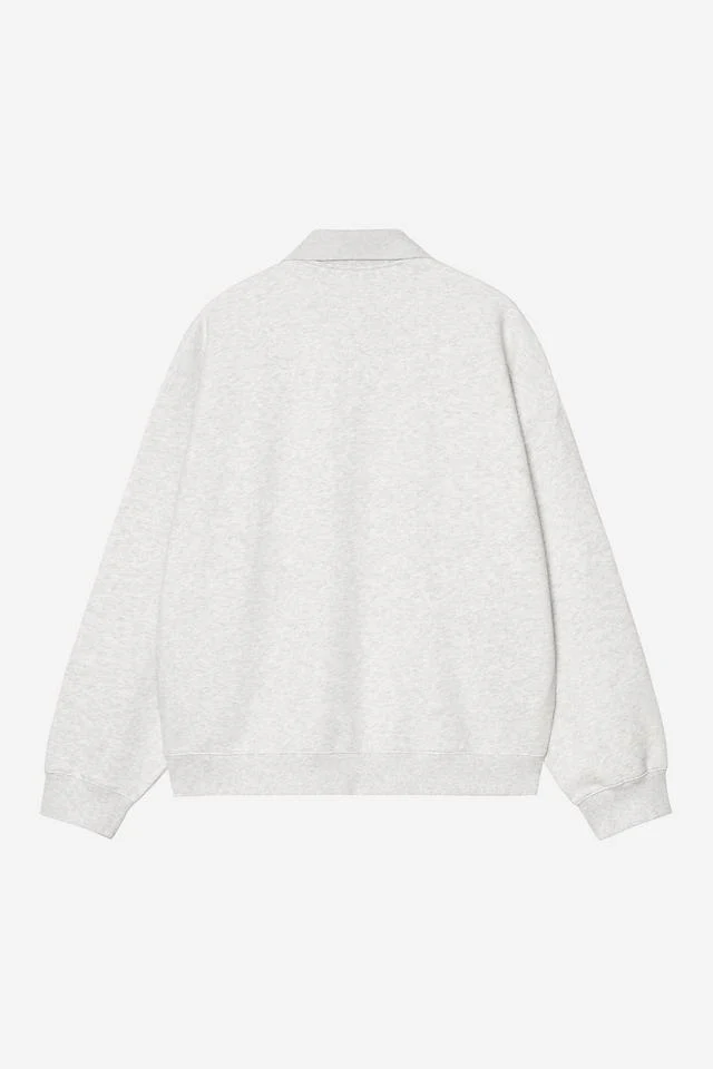 Carhartt WIP WIP Label Polo Sweat Cotton Sweat, 370 g/m² (Ash Heather) - Image 2