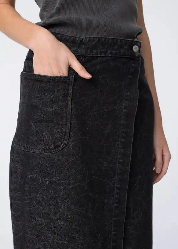 Carne Bollente Sketchy Sketch Skirt (Washed Black) - Image 4