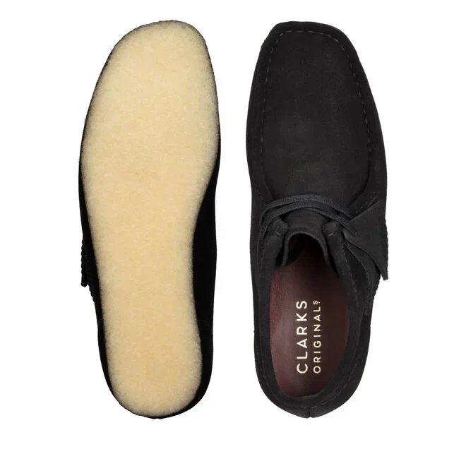 Clarks Wallabee Boot (Black Suede) - Image 6