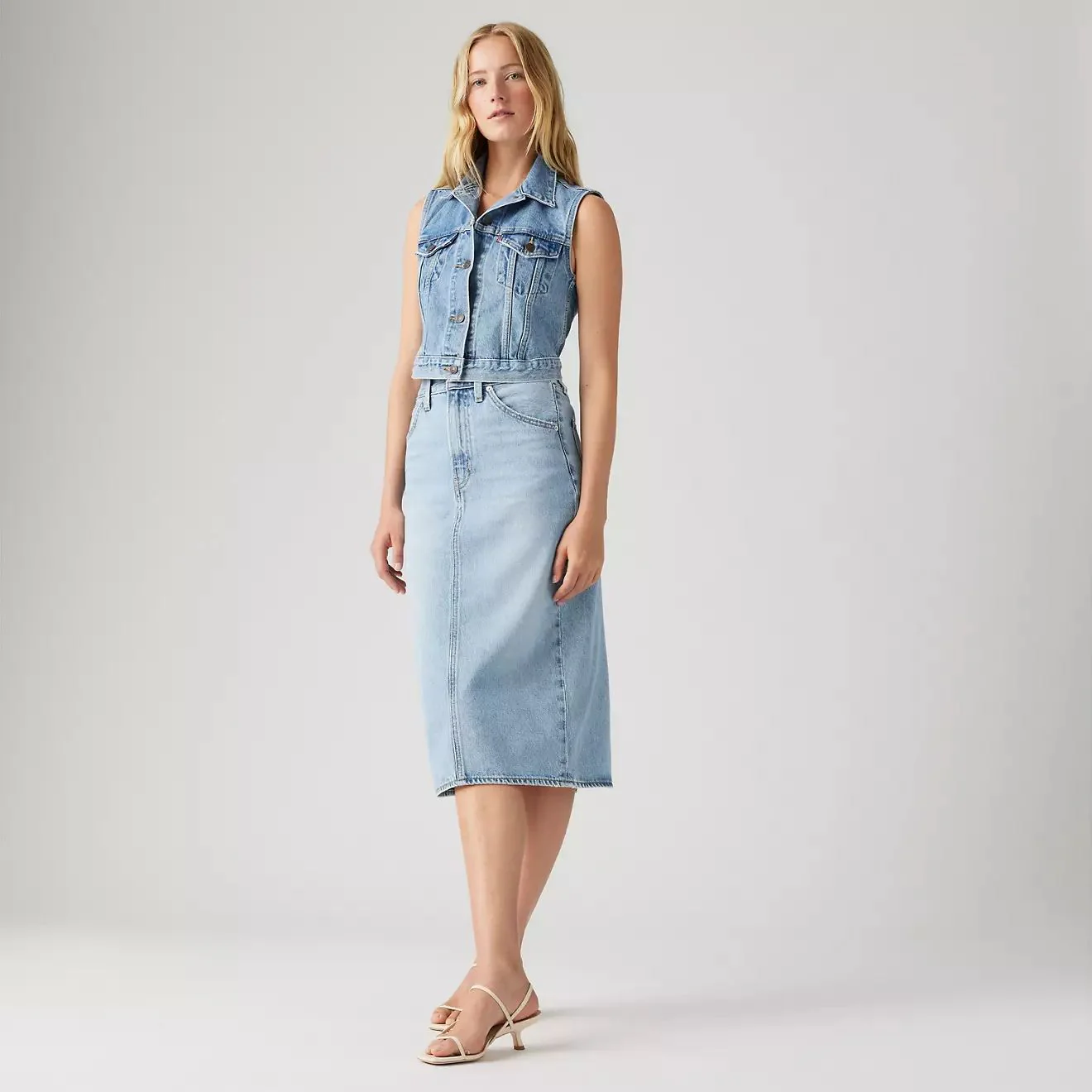 Levi's Hr Back Slit Skirt (Riveting Clean Hem) - Image 5