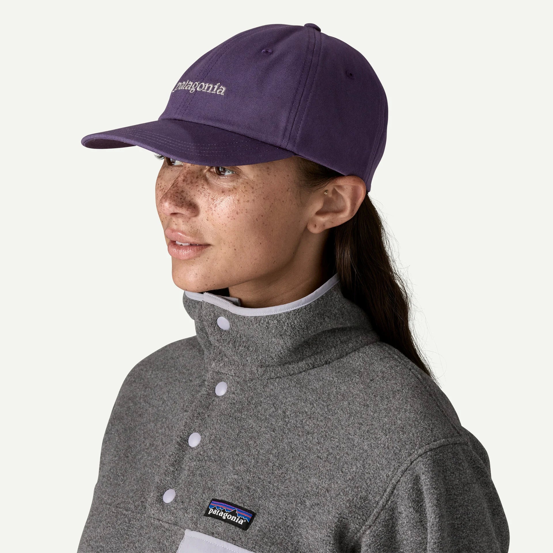 Patagonia Fitz Roy Icon Trad Cap ( Text Logo: Plummet Purple) - Image 2