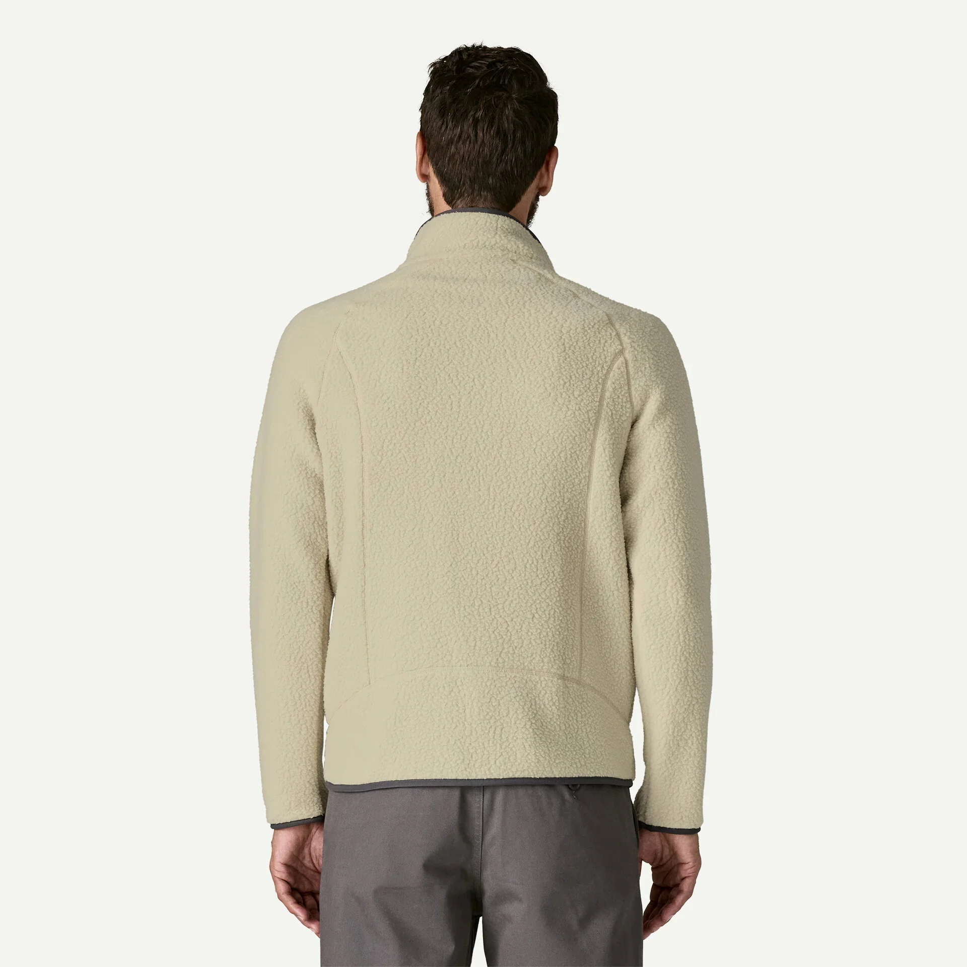 Patagonia M's Retro Pile Jkt (Pelican w/Smolder Blue) - Image 3