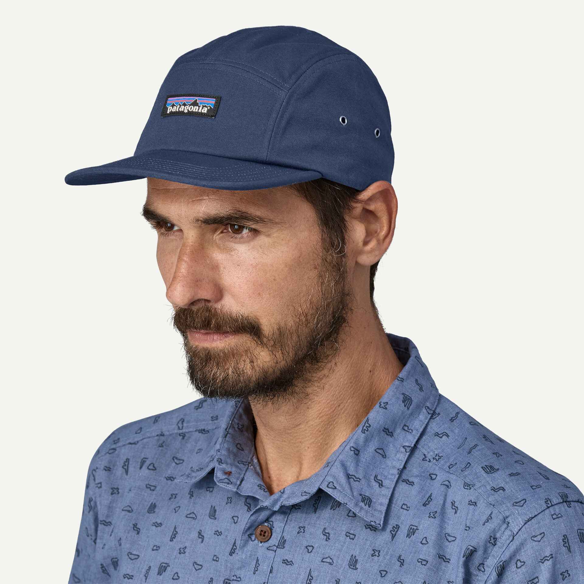 Patagonia P-6 Label Maclure Hat (New Navy) - Image 2