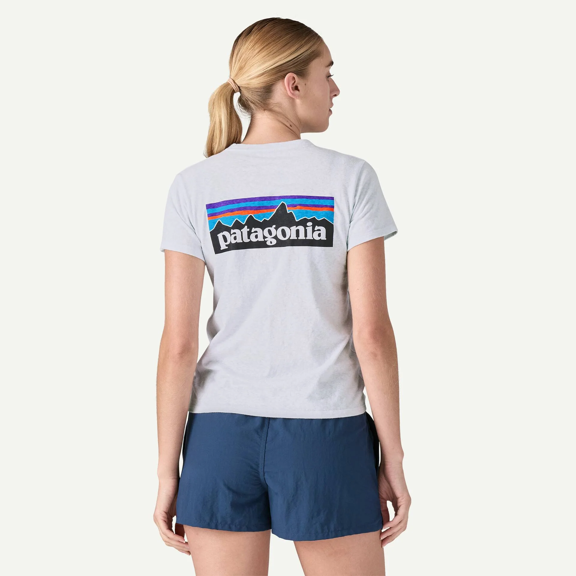 Patagonia W's P-6 Logo Responsibili-Tee (White) - Image 4