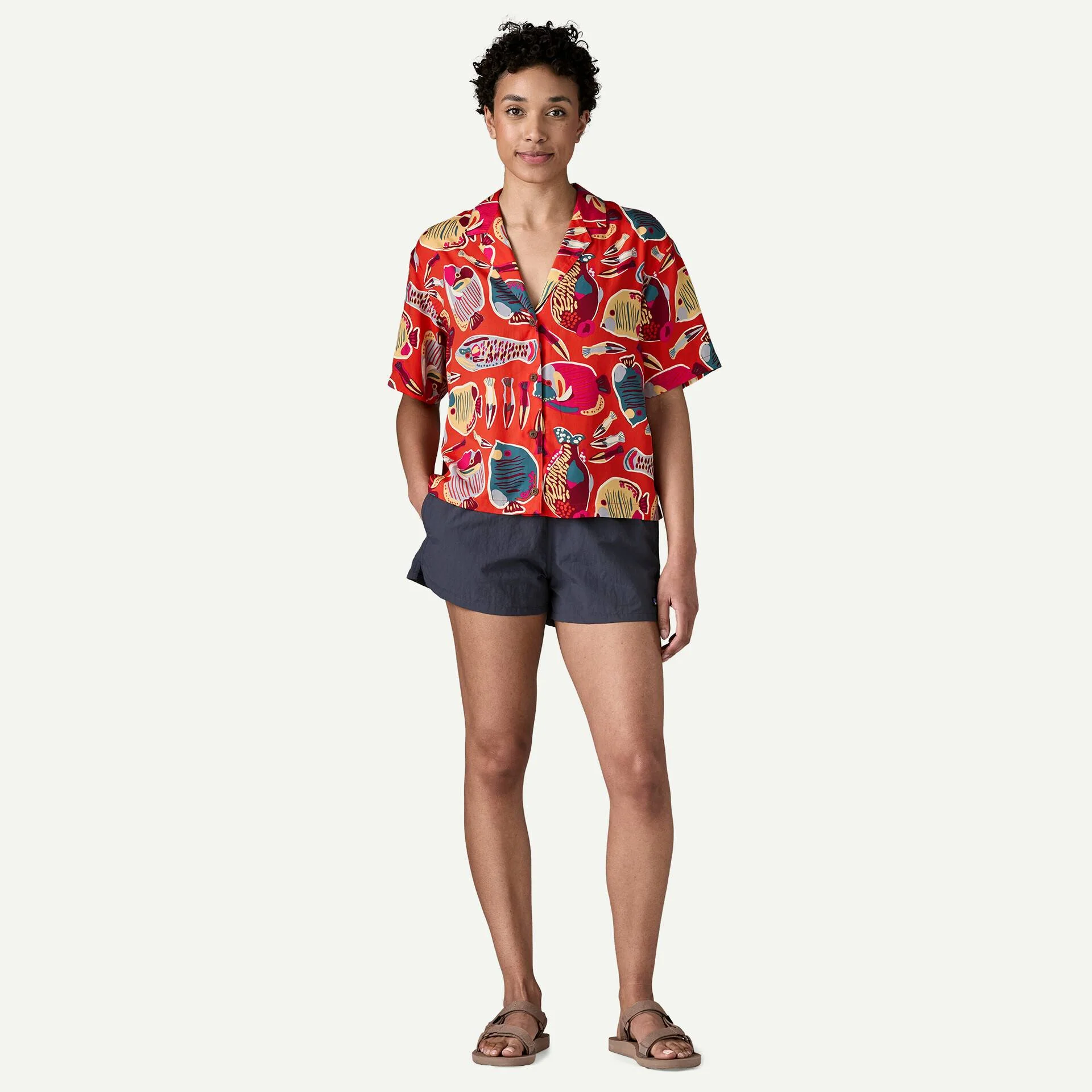 Patagonia W's Tidal Threads Shirt (Wrasse: Pollinator Orange) - Image 4