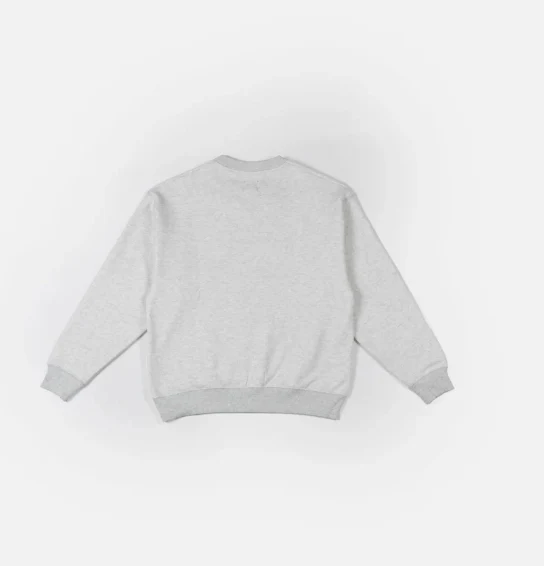 Patta Arc Logo Crewneck Sweater (Light Melange Grey) - Image 2