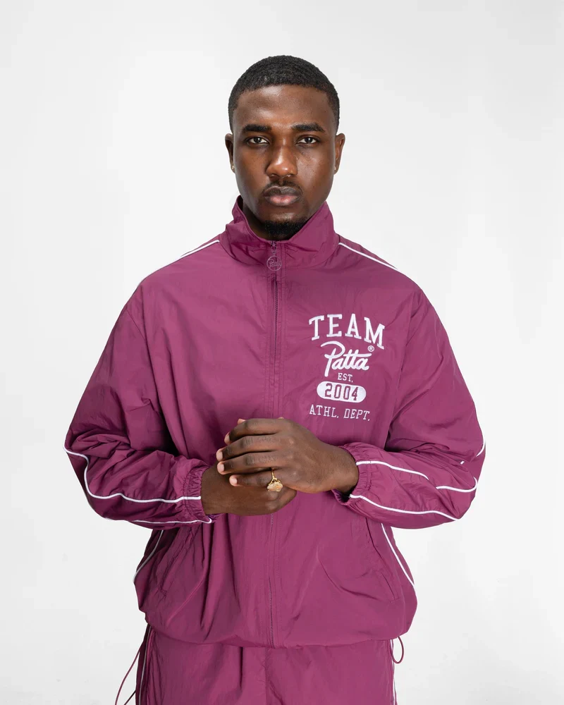 Patta Athletic Nylon Track Jacket (Boysenberry) - Image 3