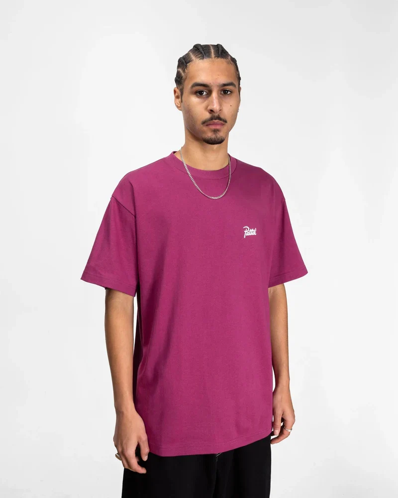 Patta Script Logo T-shirt (Boysenberry) - Image 3