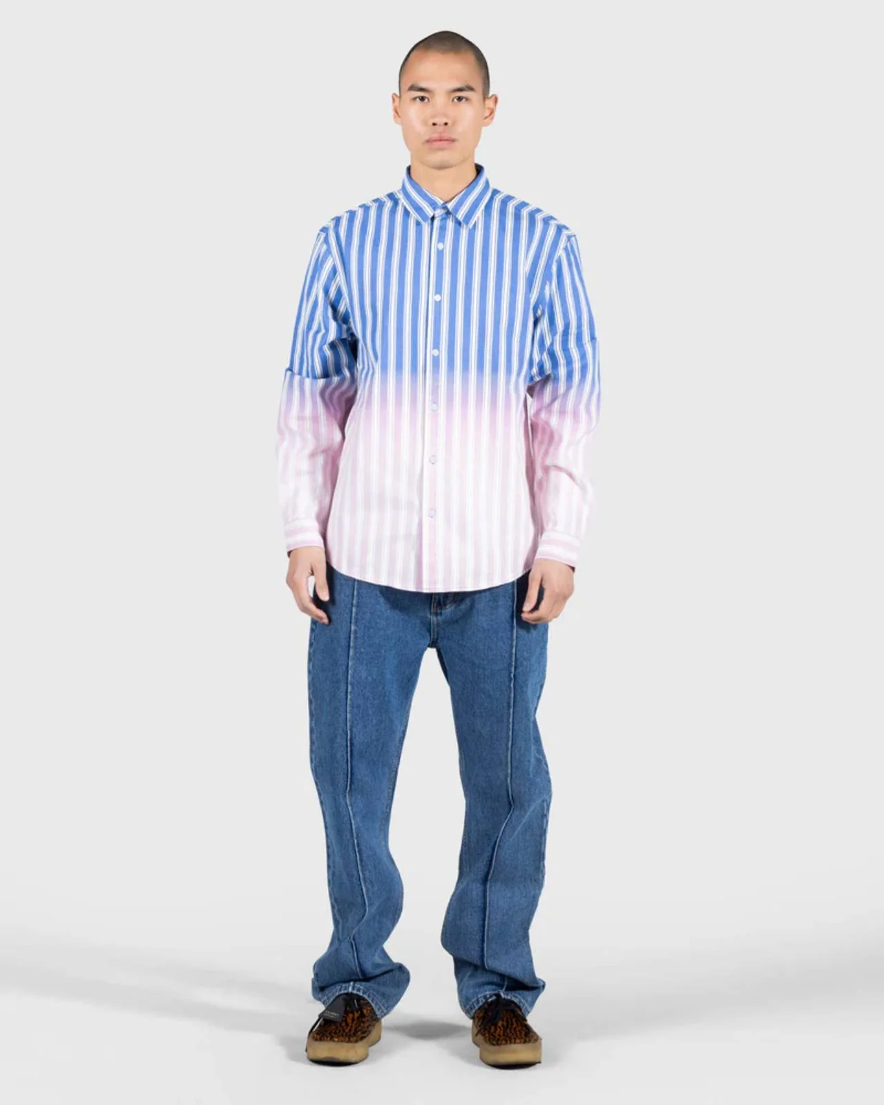 Pleasures Fade Button Down (Blue) - Image 3