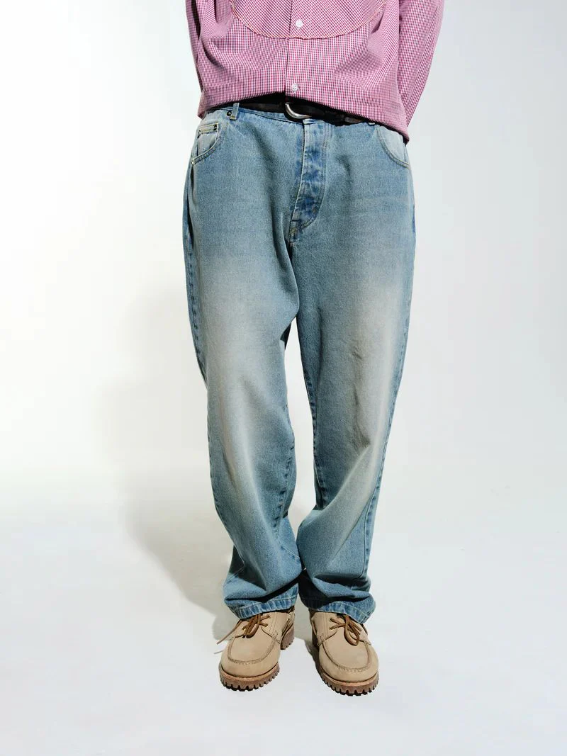 Pop Trading Company Drs Pants  (Washed Denim) - Image 3